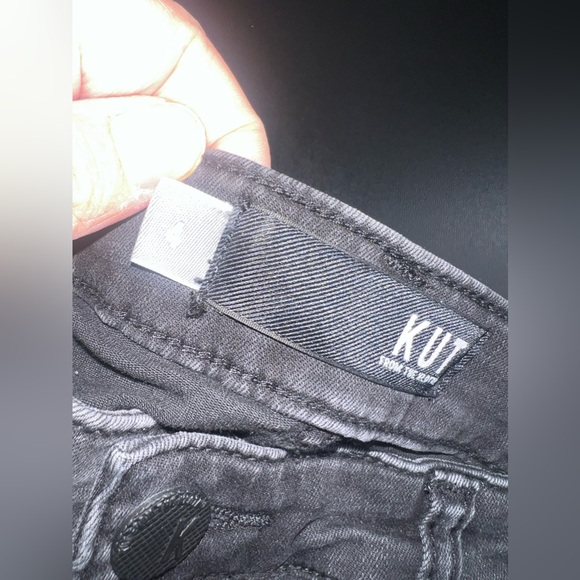 Kut From The Kloth Donna High Rise Ankle Skinny Raw Hem Skinny Jean Size 4 EUC - Picture 4 of 10